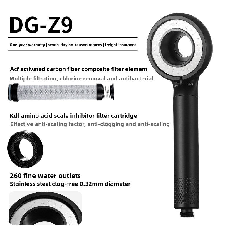 Handheld Shower Head with KDF Filter and Pressure Boost