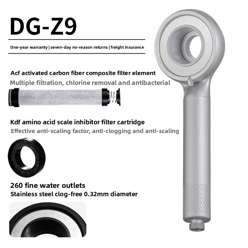 Handheld Shower Head with KDF Filter and Pressure Boost